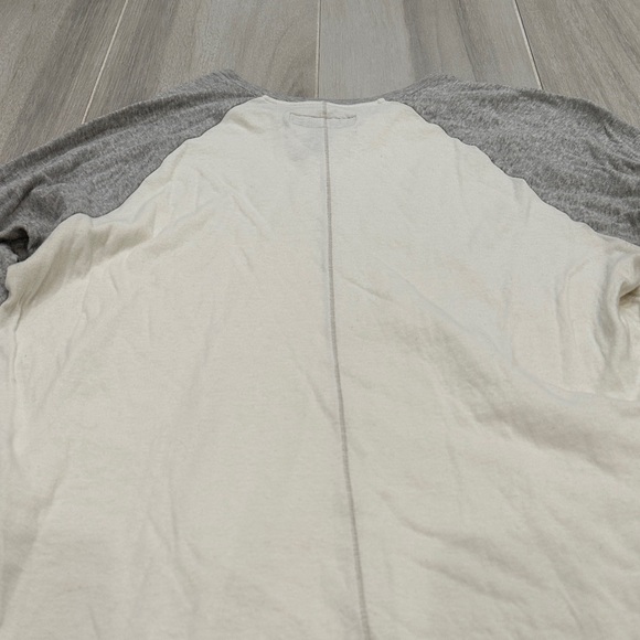 Rag & Bone Men’s Large Gray and Cream Baseball Style 3/4 Sleeve Tee - Picture 11 of 11